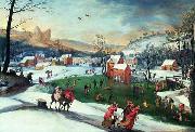 Gillis Mostaert Winter landscape with the flight into Egypt oil painting